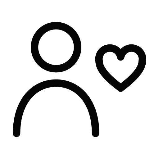 A person with a heart next to them representing folks navigating identity, intimacy, and relationships.